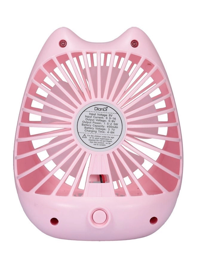 Cat Small Fan - Rechargeable Portable Pink