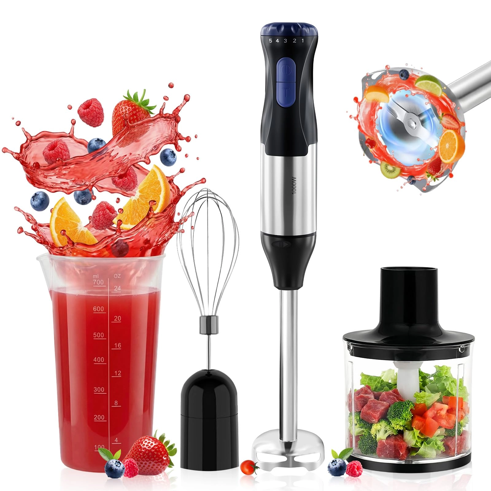 Focenat 4 in 1 Multifunction Hand Blender - 1000W
