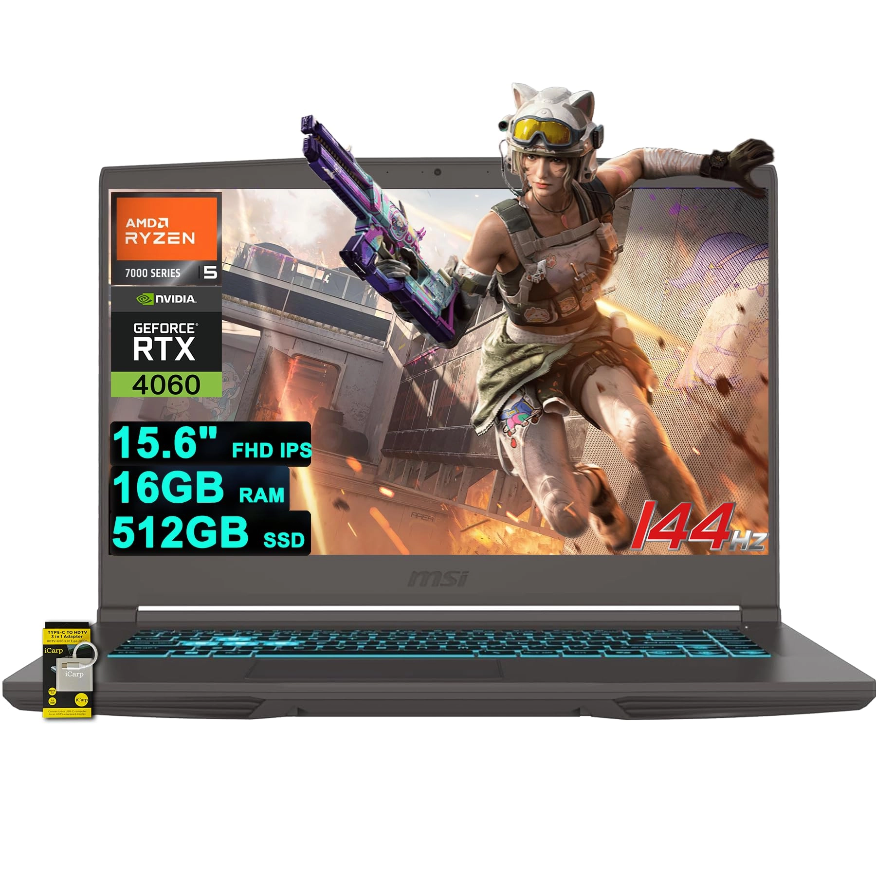 Thin 15 - 15.6'' Ryzen 5 7535HS 16GB DDR5 512GB SSD