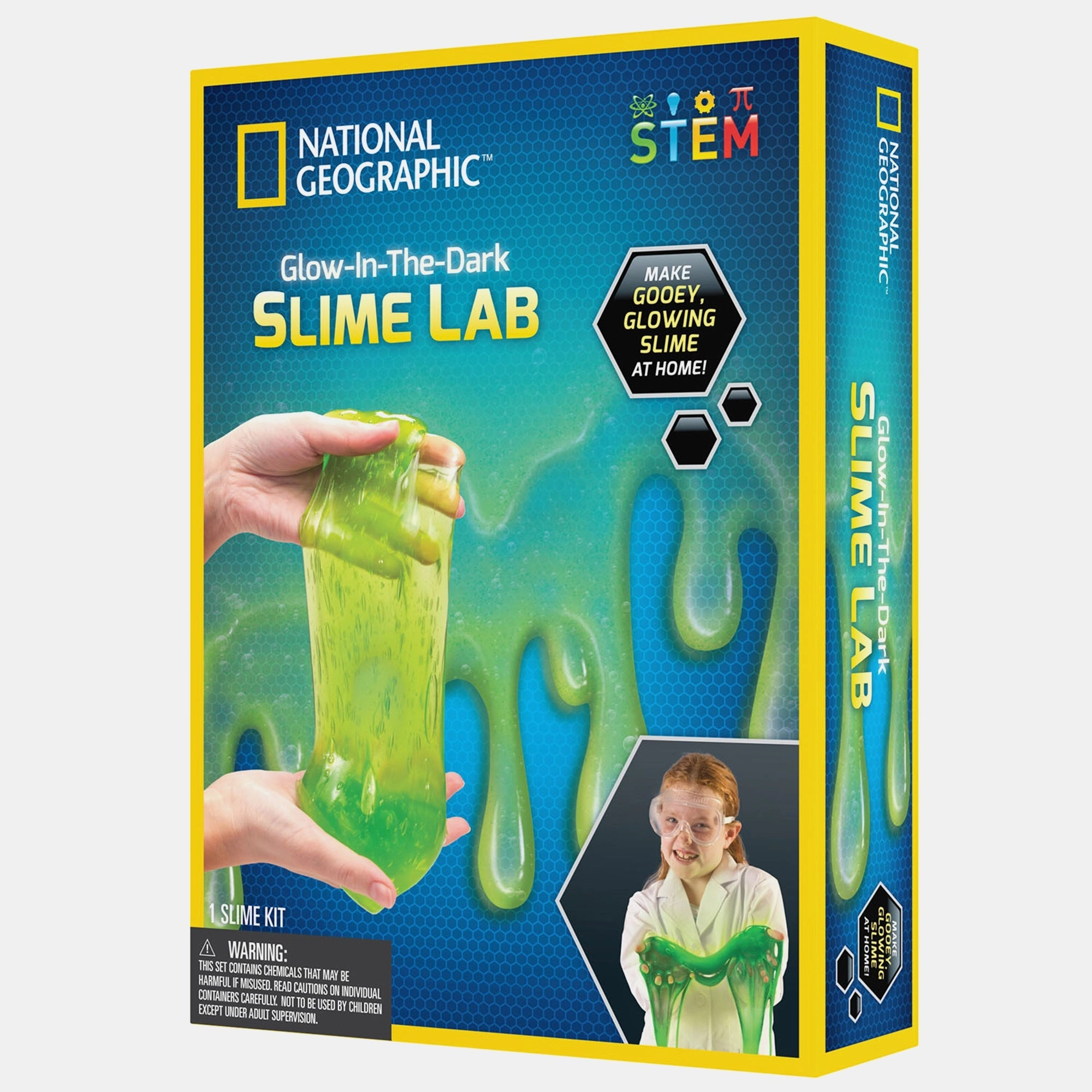 Glow-In-The-Dark Slime Lab Science - 8 years+ 4 pieces