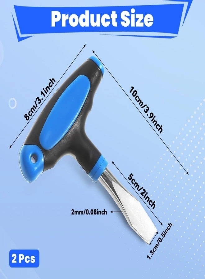 T Handle Flat Head Screwdriver Set - 2PCS