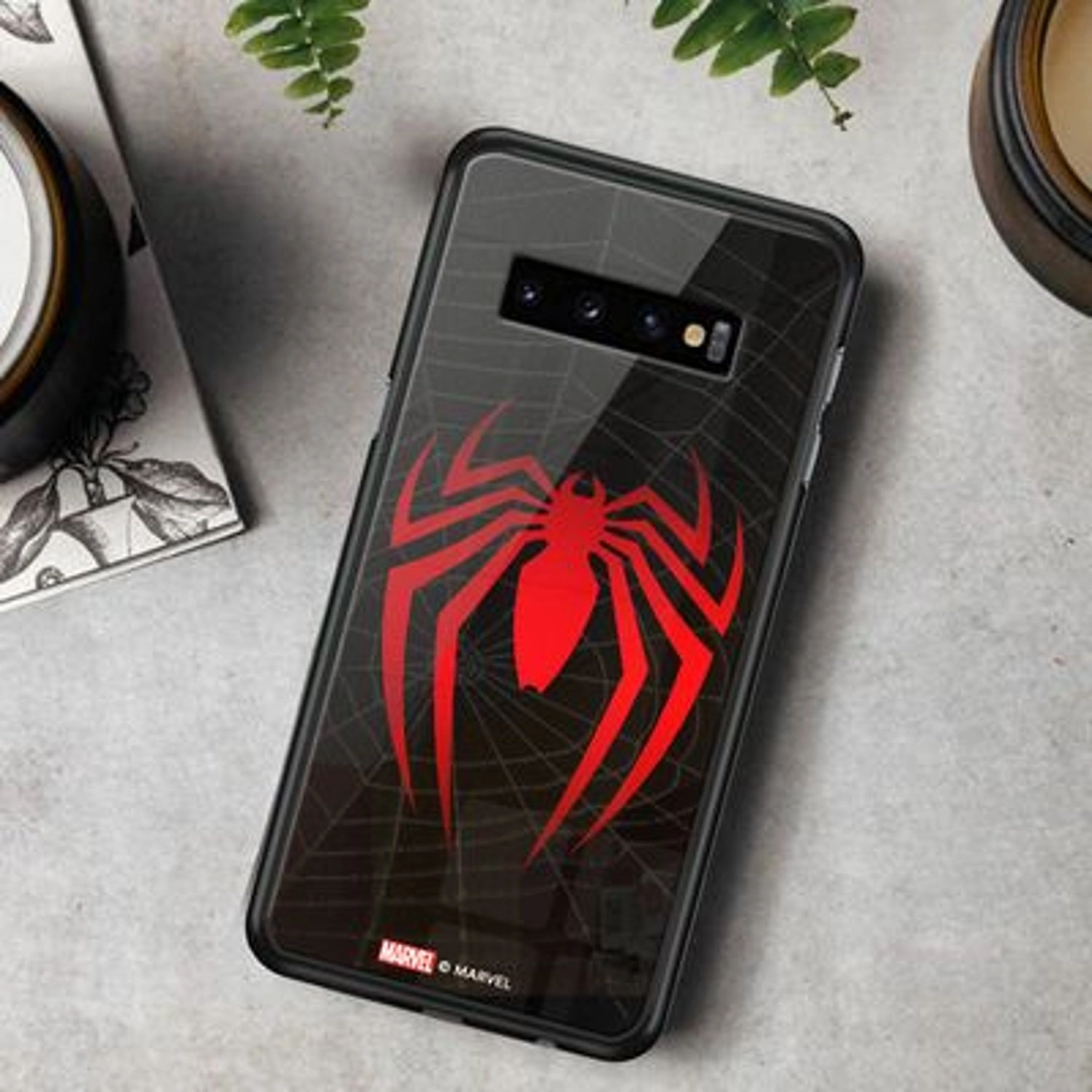 Spiderman Red Logo Back Case for Galaxy S10 Plus