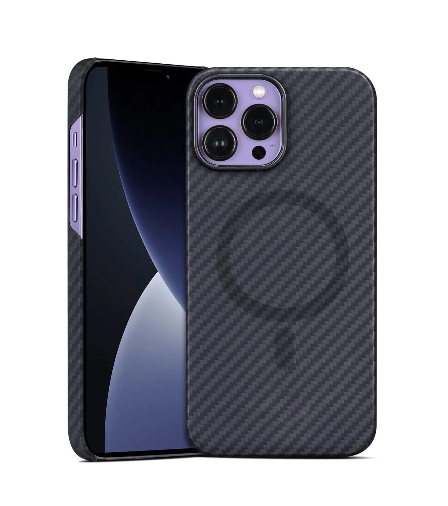 Trands TR-CC4302 Mag Carbon Fiber Back for iPhone 14 Pro Max