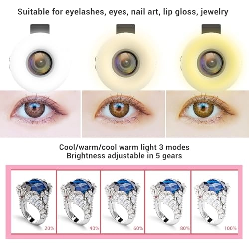 LED Phone Ring Light - 15X Macro Lens 28 LED