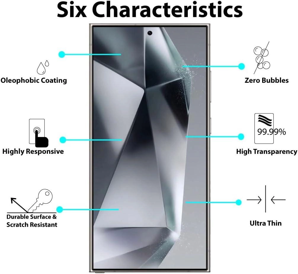 HD Tempered Glass Screen Protector for Samsung Galaxy S24 Ultra