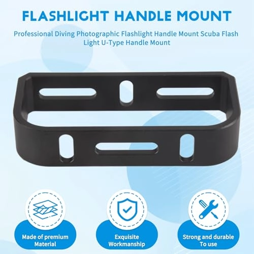 Diving Flashlight Holder - Aluminum black