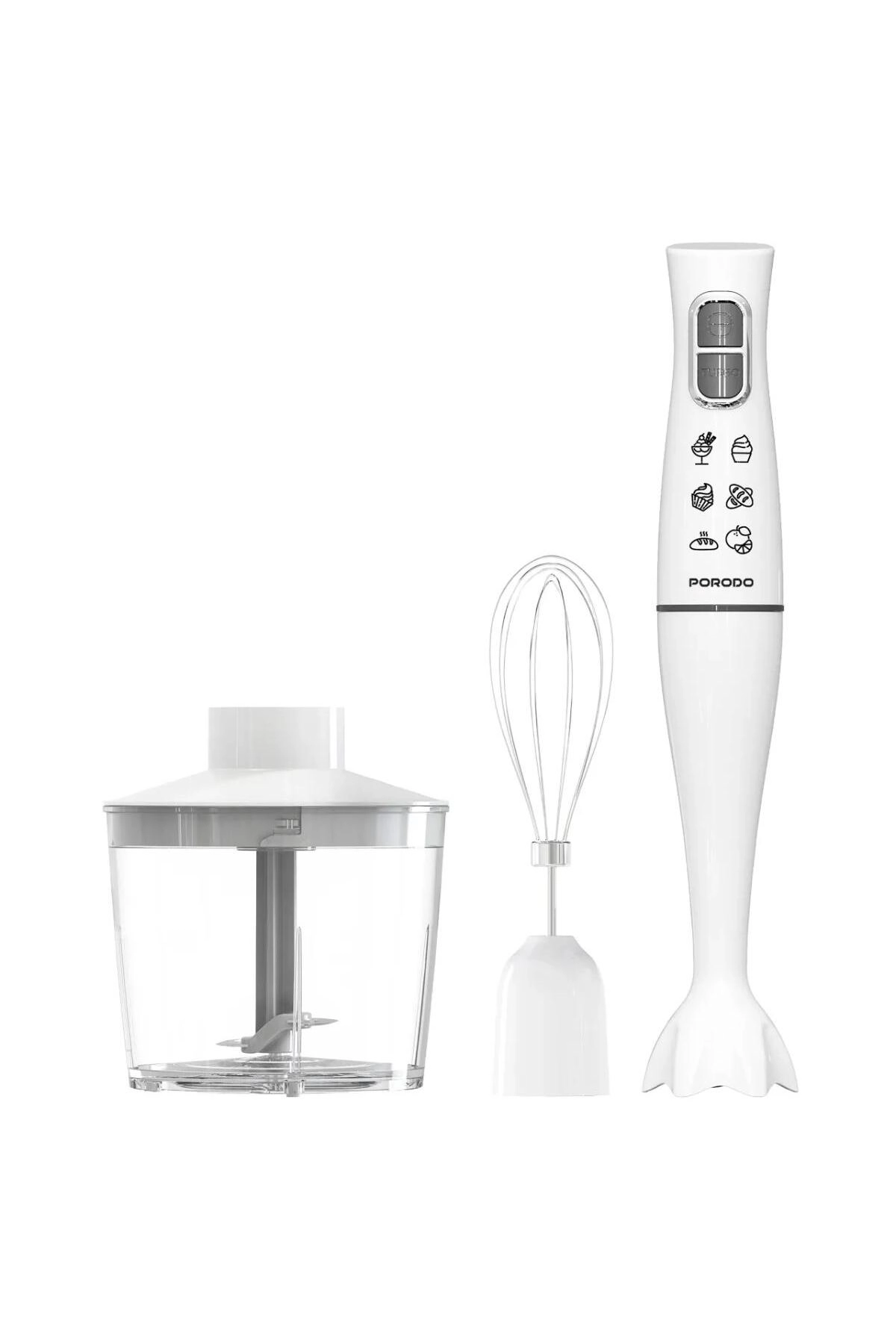 Lifestyle Powerful Hand Blender - Food Chopper & Whisker Splash Control High-Performance Blades