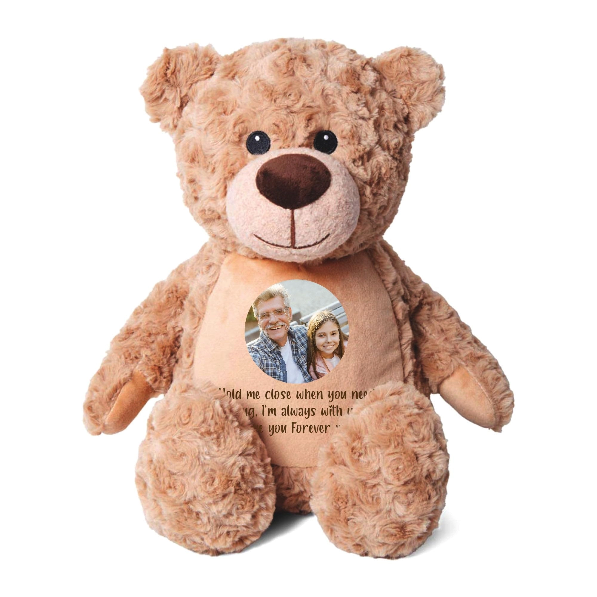 the lovely keepsake company Keepsake Teddy Bear - 42 cm Light Brown Personalised Photo & Message