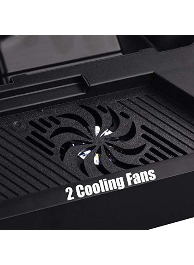 Vertical Stand Cooling Fan - 4 in 1 PS4 2 Controller Charging