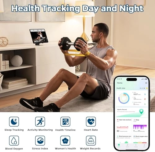 Smart Ring - Heart Rate Sleep Waterproof 7Days Battery