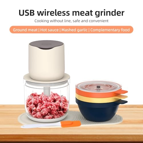 Multifunctional Vegetable Chopper - 240ml built-in 2*1500mAh battery