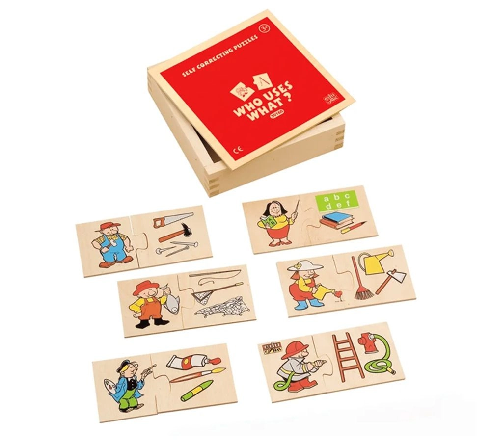 Edu Fun Who Uses What Self Correcting Puzzles Matching Pairs - Suitable for 3 years & above