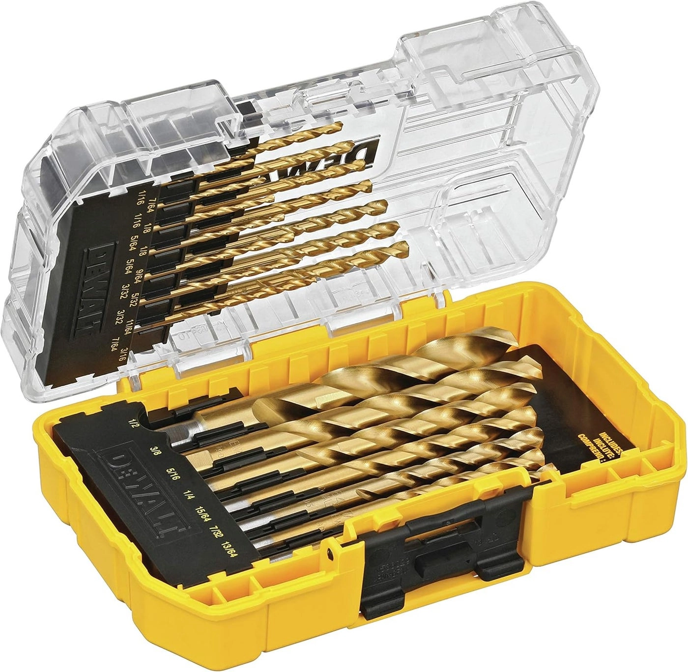 DW1342 - Titanium Nitride Drill Bit Set 21Piece