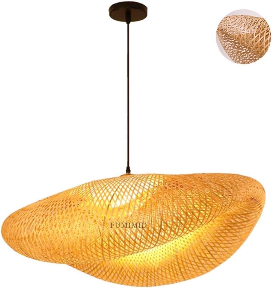 Bamboo Rattan Wooden Pendant Light - 3000 Kelvin