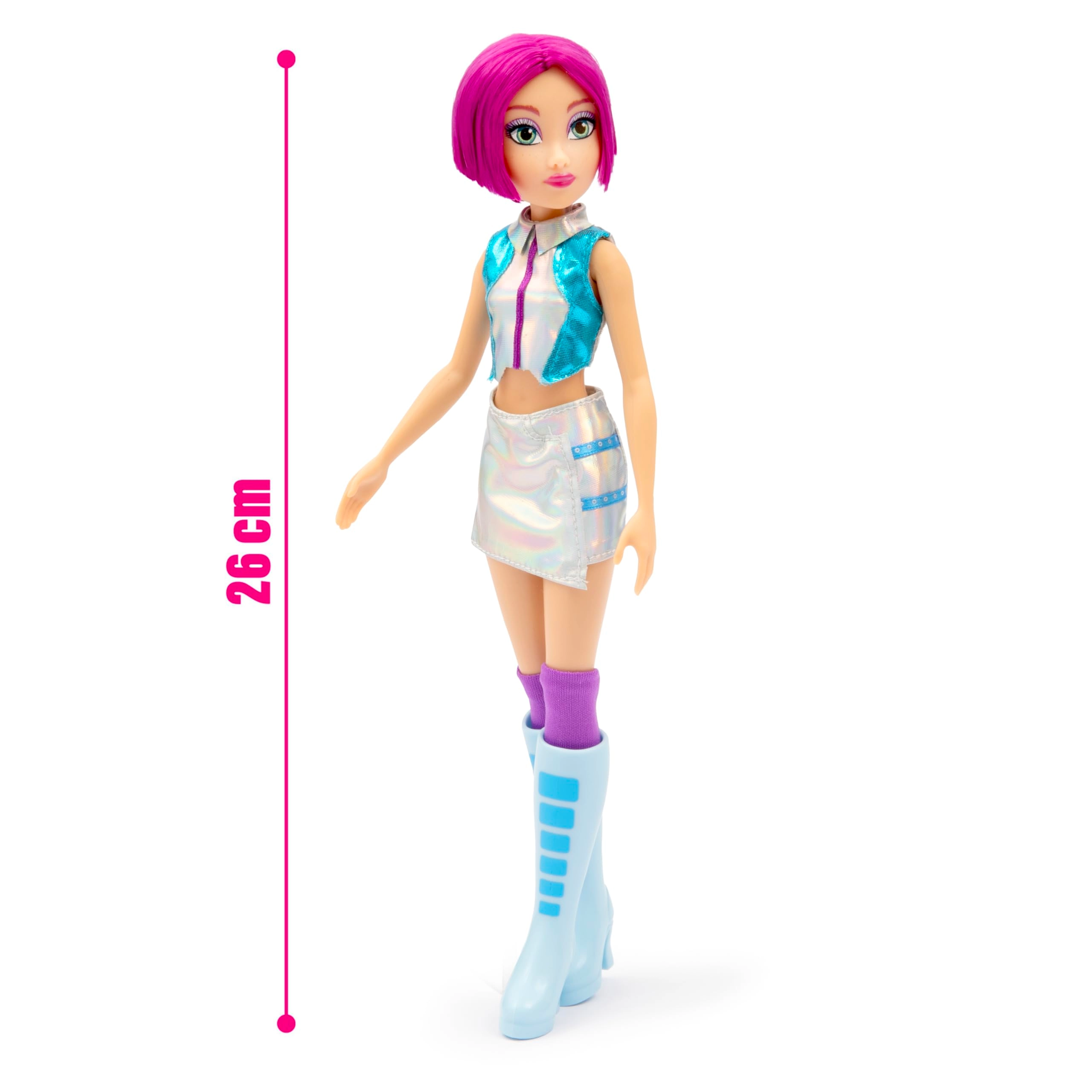 Tecna Fashion Doll - 27cm Purple Bob Silver Skirt Ages 4+