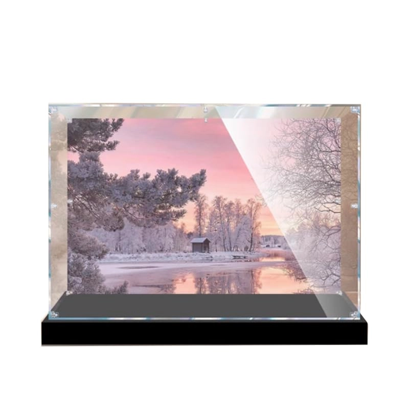 HCAEIOFJ Clear Acrylic Display Case - 55x30x40cm Background+top Light