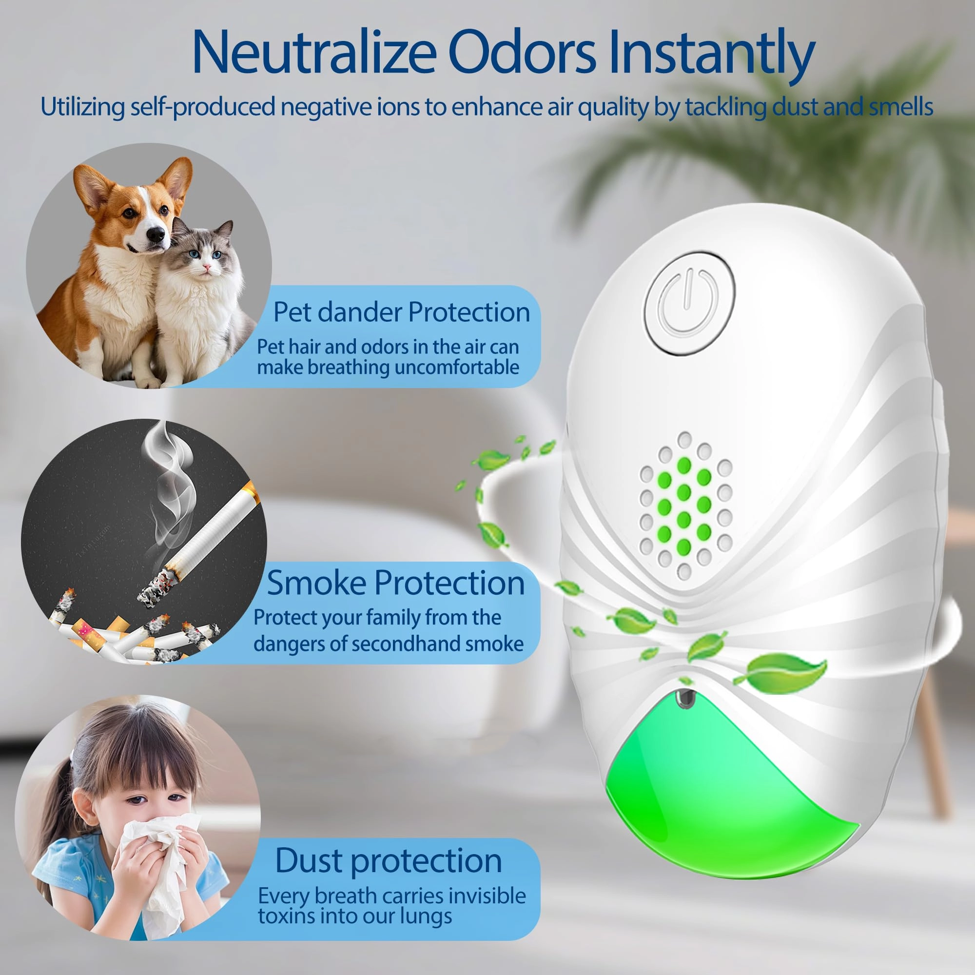 Air Ionizers - 4-Pack Negative Ion Plug-in