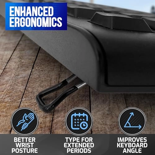 Universal Keyboard Foot Replacement - Pack of 2 Black