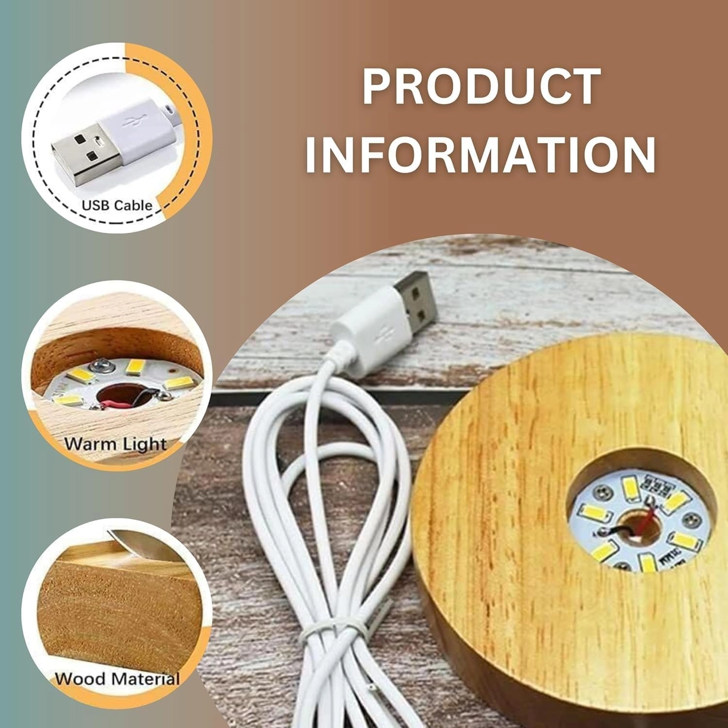 Laxmi Crystal Ball - USB-Powered Warm White LED