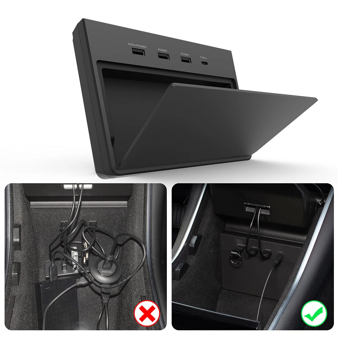 TAPTES USB Hub - 5 in 1 for Tesla Model 3