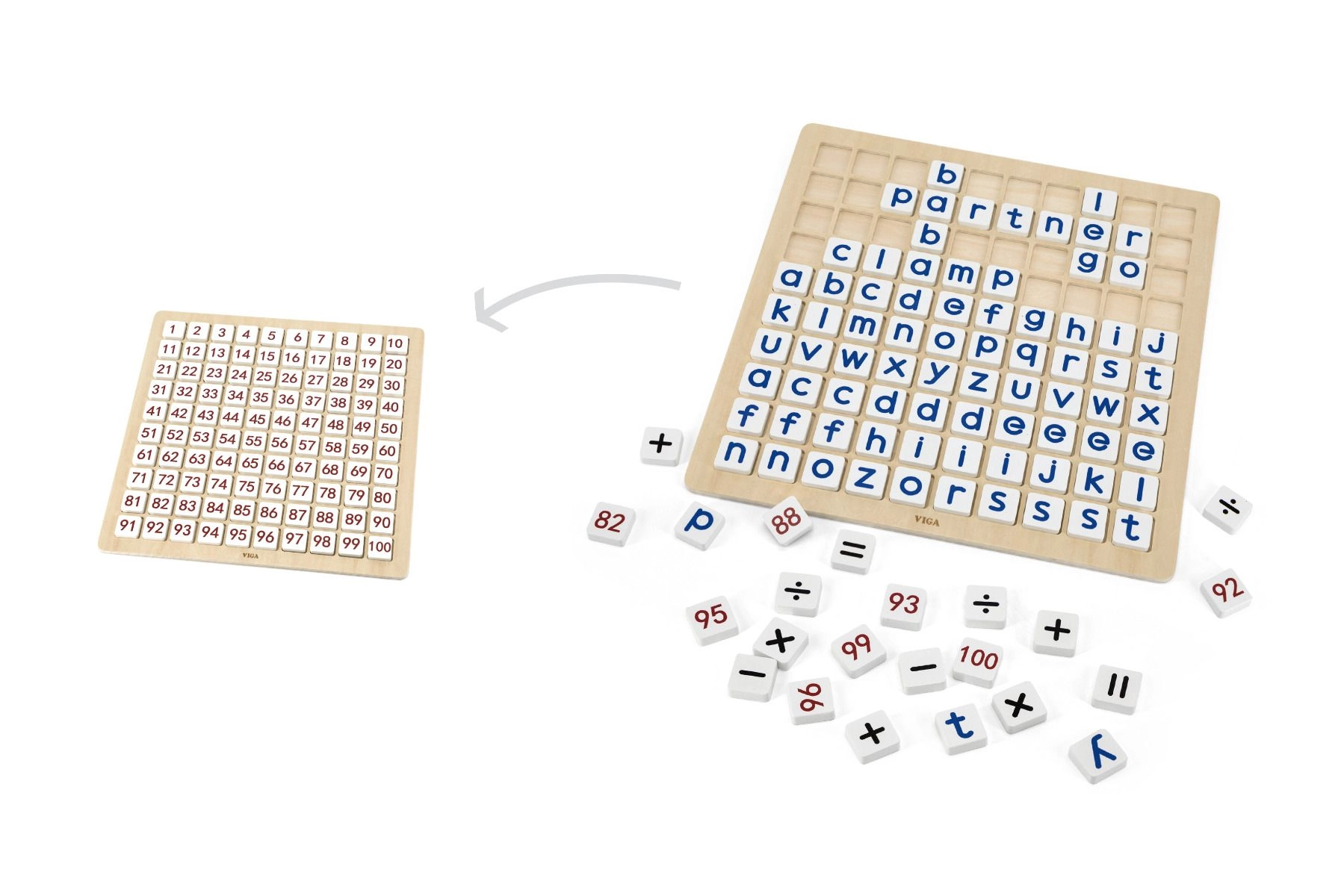 Alphabet and Multiplication Board - 3 +