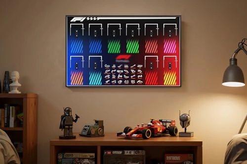 F1 car Wall Mount - 10car Black