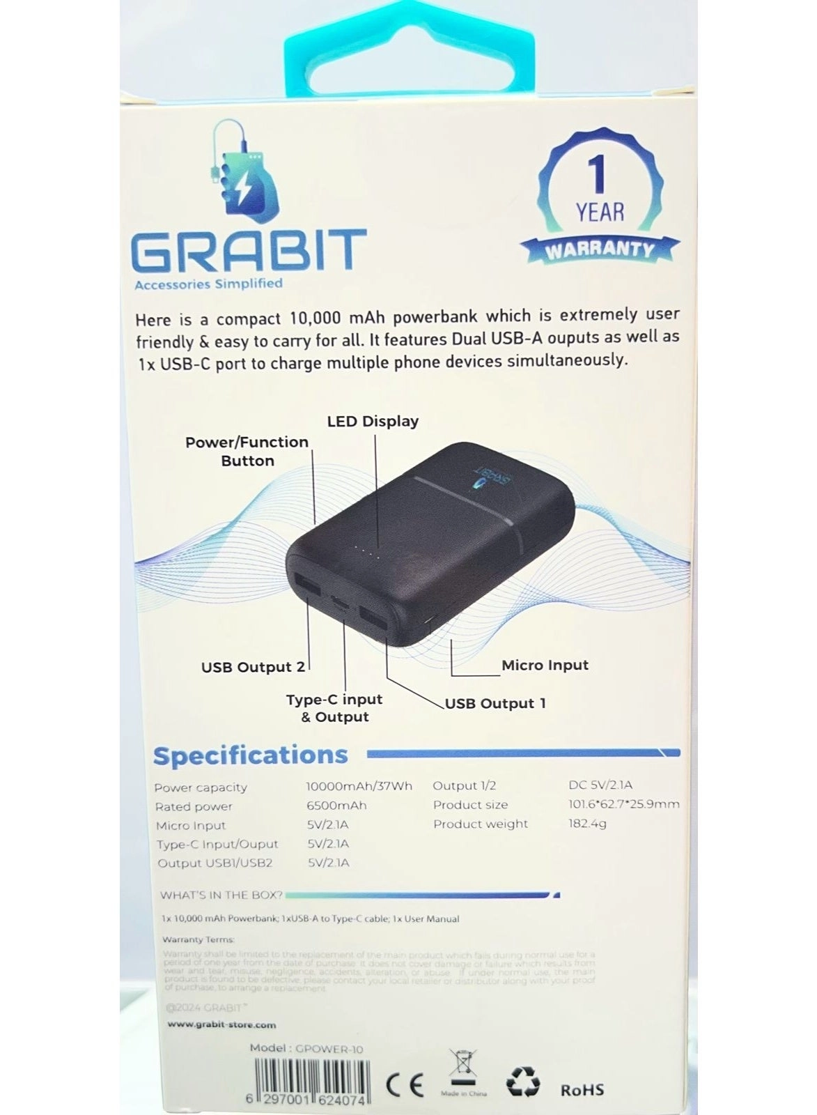 GPOWER-10 - 10000 Watt-hour 2.1 Watt