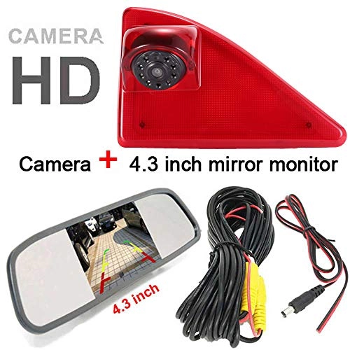 Brake Light Reversing Camera + Rear View Mirror Monitor - Night vision 628 x 586 pixels