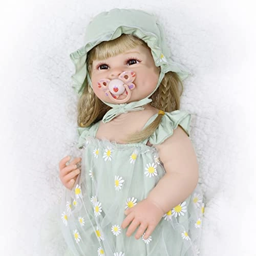 Reborn Baby Doll - 22 Inch Silicone Blonde Ages 3+ Gift Set