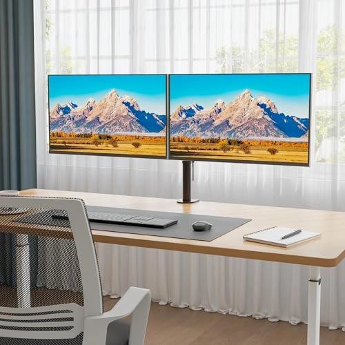 Dual Monitor Desk Mount - 2 arms 13-27 inch VESA 75x75/100x100 mm
