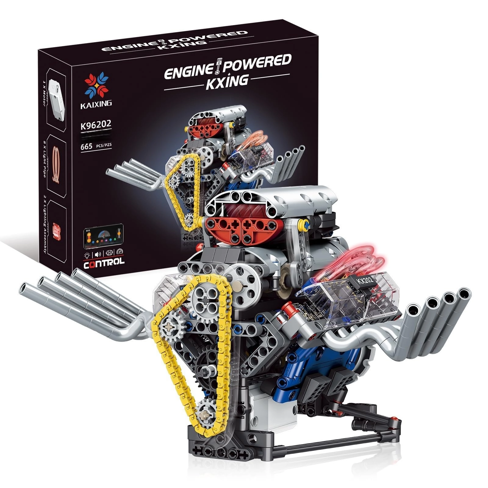 NEWRICE Hell Cat V8 Engine - 665 pcs