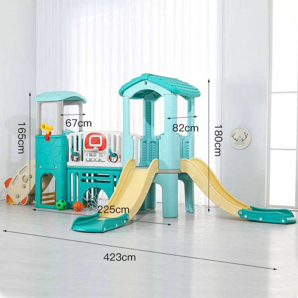 Multiplay Airplane Activity Tower - 2 Slides Blue