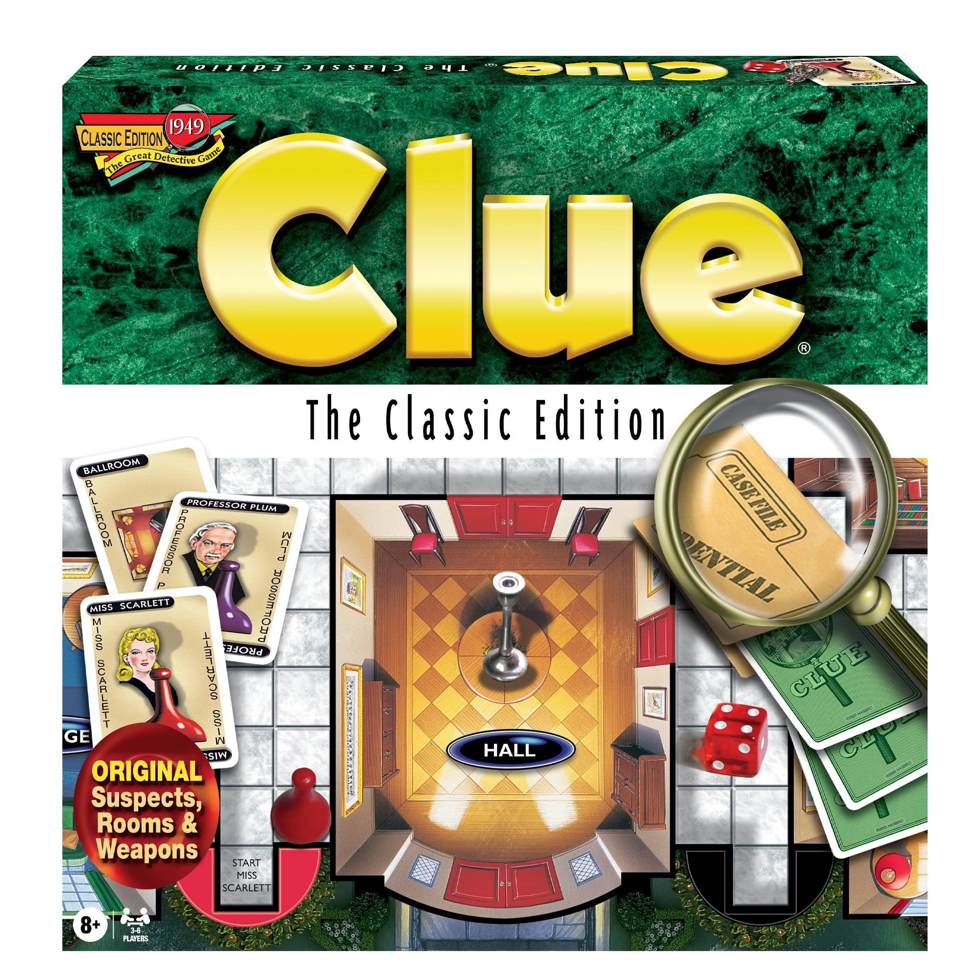 Winning Moves Clue Classic: 1949 Card Artwork & Suspects USA