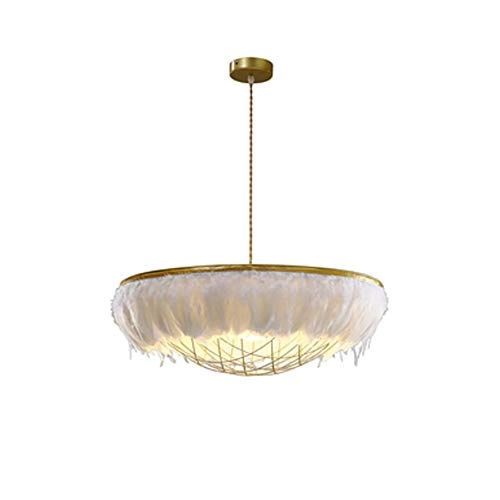 Feather Chandelier - E27 60cm Pink