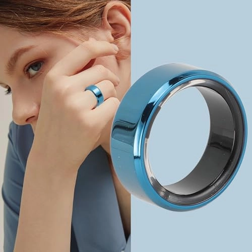 Smart Fitness Ring - Blue IP68 Water Resistant 7 Days