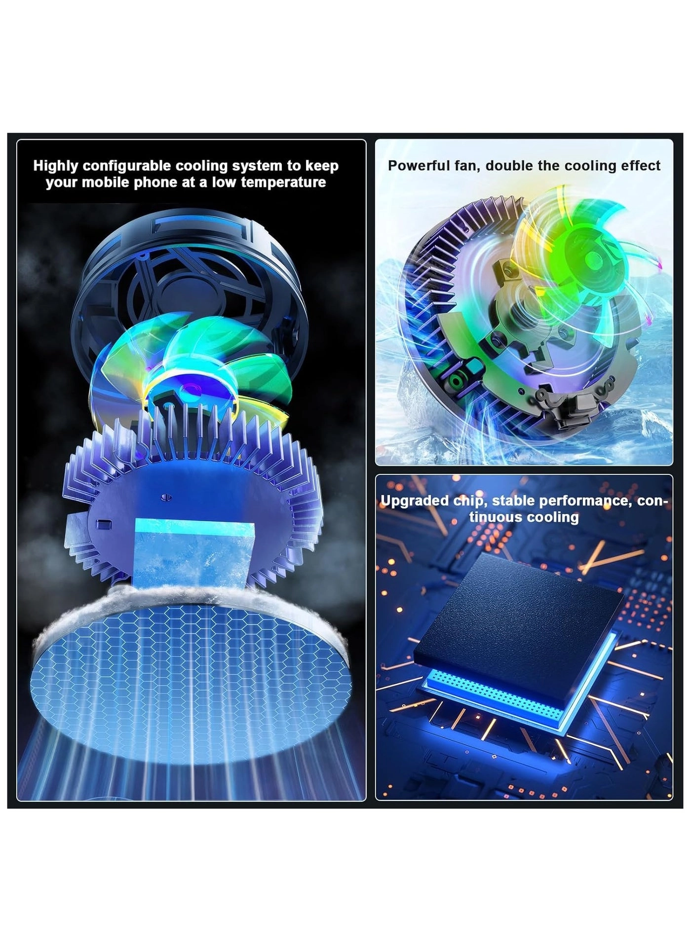 AL19 - Icing Semiconductor Mobile Phone Radiator Magnetic Back Clip