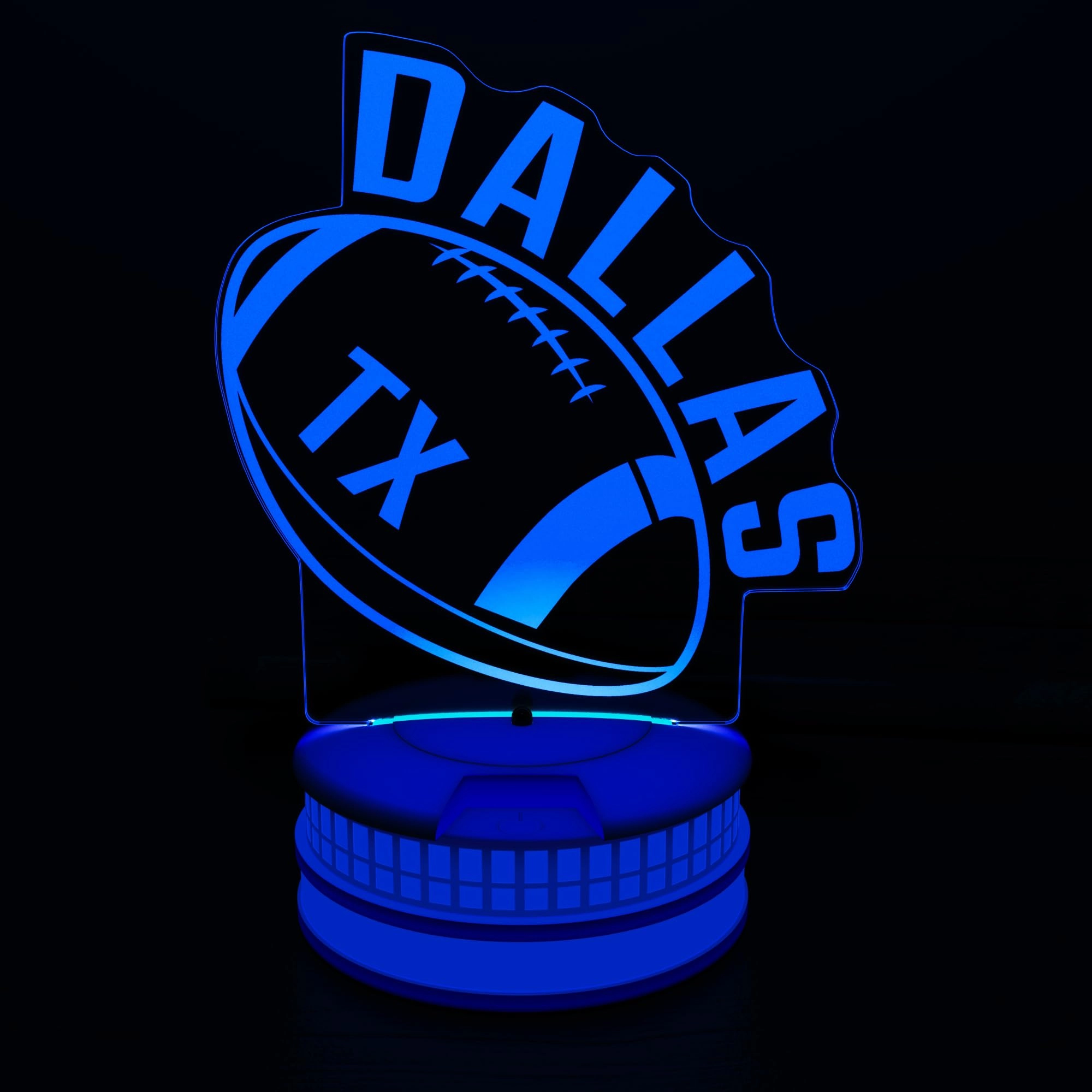clorurbanlive 3D Football Dallas Night Light - USB Powered Dallas Multicoloured#2