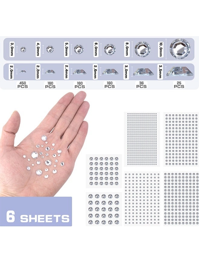 Rhinestone Acrylic Face Jewellery