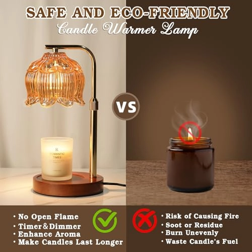 Candle Warmer Lamp - Height Adjustable Timer 2 Bulbs