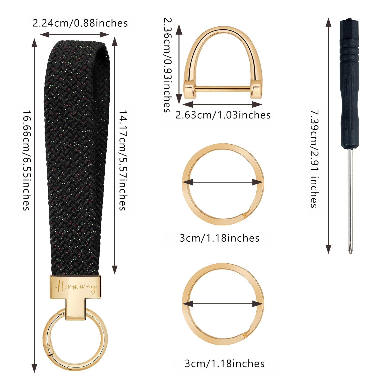 Elastic Wristlet Keychain - Fun