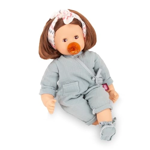 Maxy Muffin Doll - 16.5" Brown Hair Blue Romper Ages 3+
