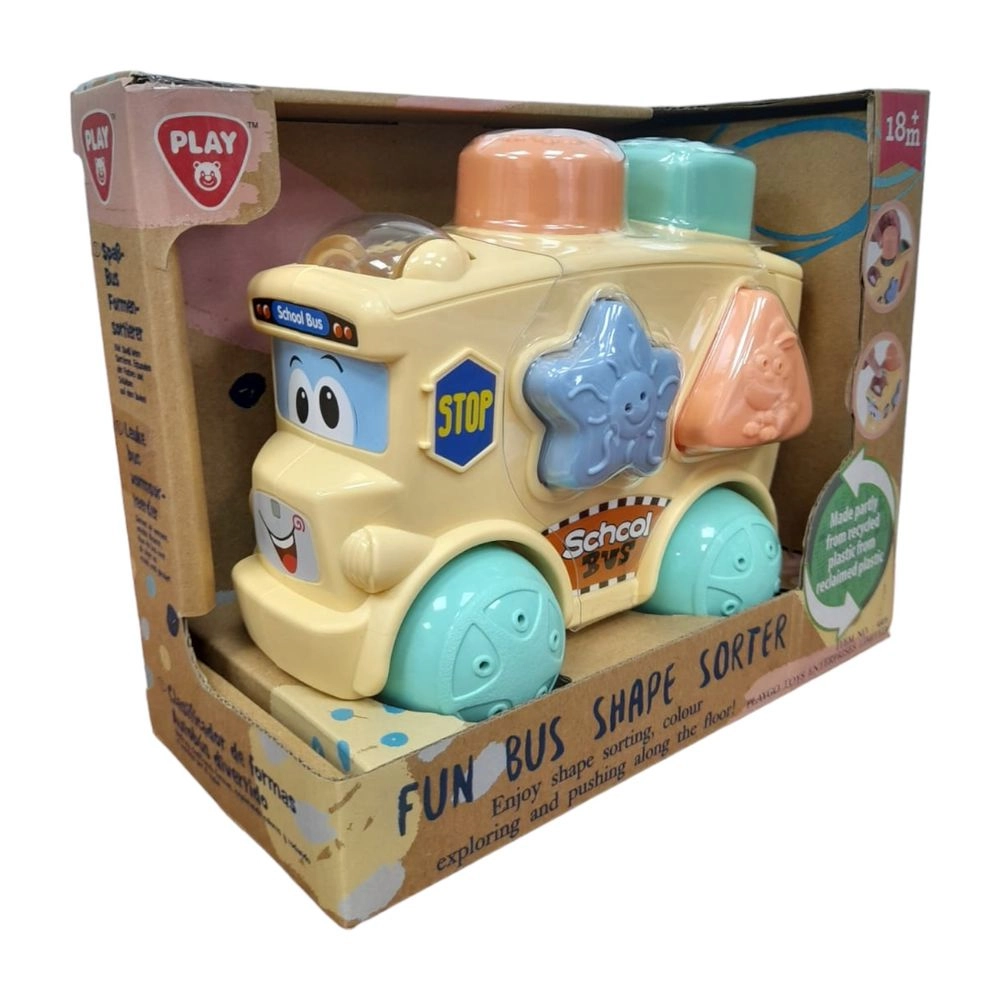 Fun Bus Shape Sorter - Suitable for ages 3 months and above.