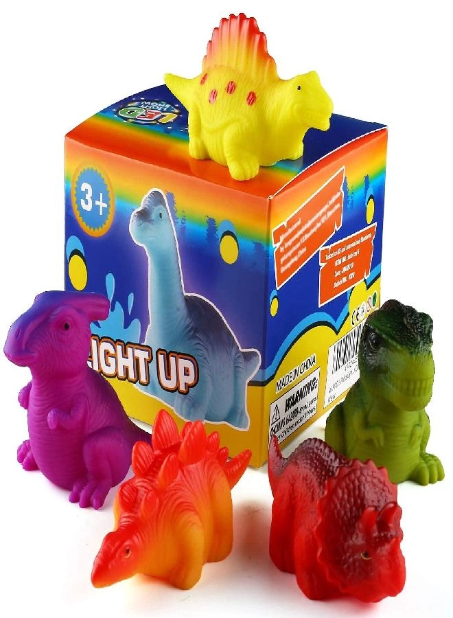 Light-Up Floating Dinosaur - 6 Packs Multi 2.4 inches