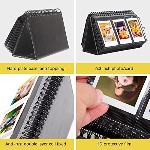 96 Pockets Desk Mini Photo Album - black