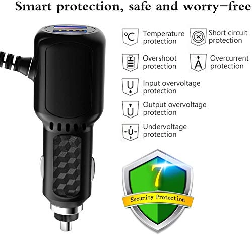 Radar Detector Power Cord - 9V-36V 5V / 2.4A