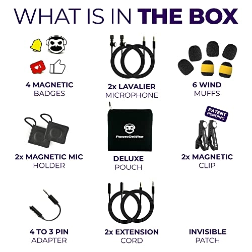 2 LAVALIER MICS INTO 1 DEVICE 3.5mm-Mini-Jack Microphone