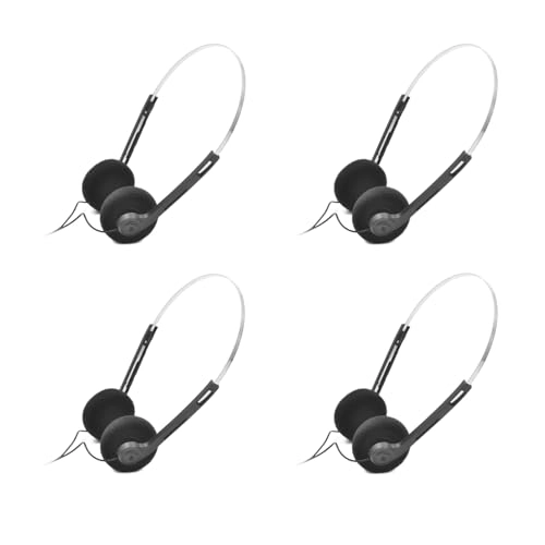 Retro Over-Ear Wired Headphone Set