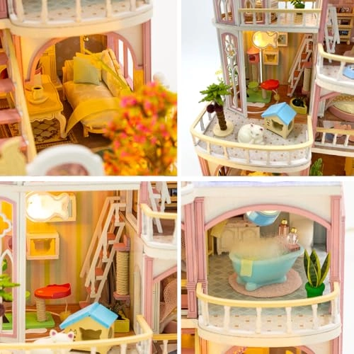 3D Wooden Puzzle Bookshelf Insert - Library of Books 1:24