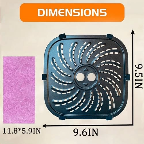 Air Fryer Tray for PowerXL Vortex Pro Air Fryer Plus - Carbon Steel 1 piece(s)