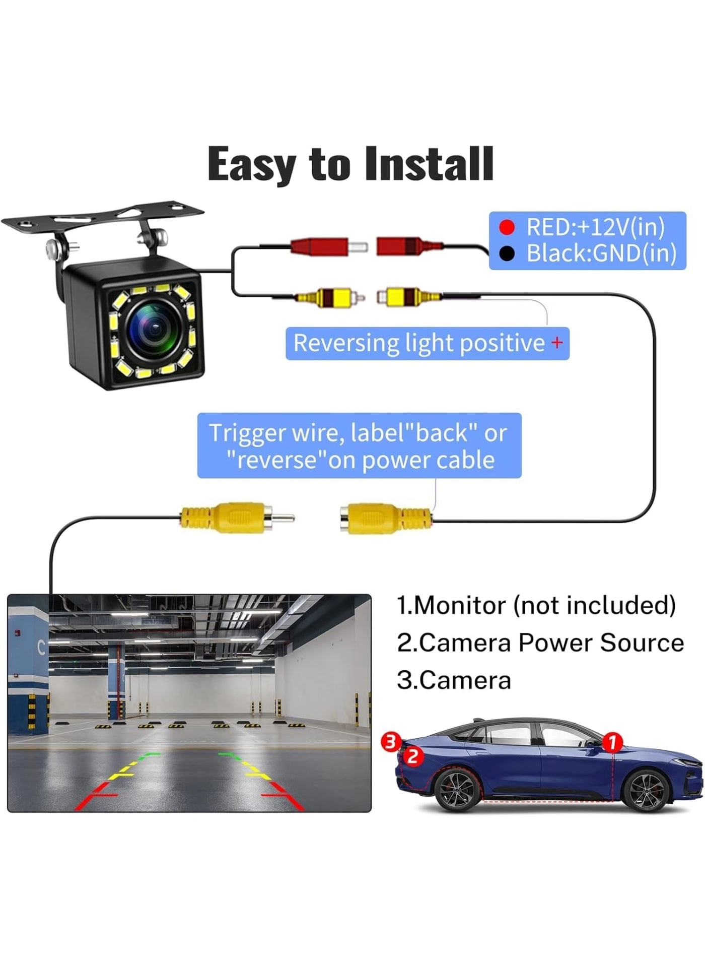 HD Backup Camera - Night vision 480P